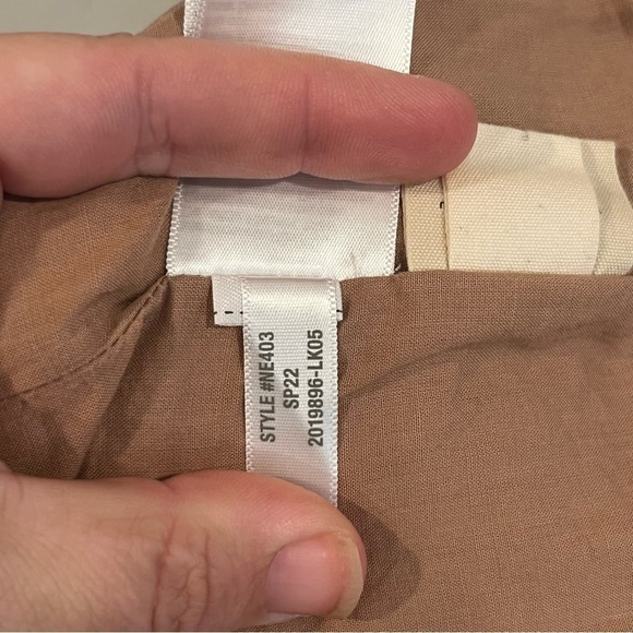 Madewell Cotton-Linen Relaxed Larsen Blazer tan two buttons lined size xsmall - Picture 9 of 12